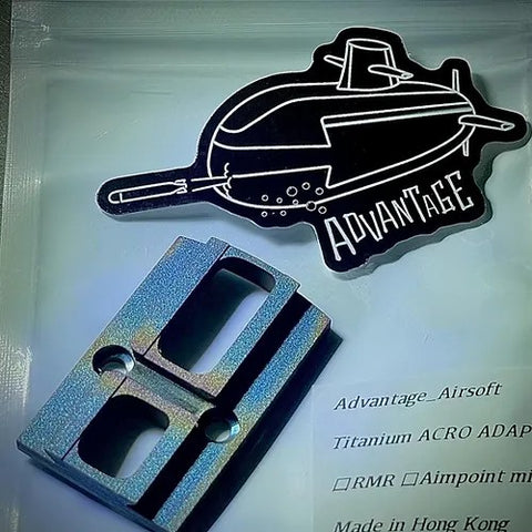 【ADVANTAGE】Titanium ACRO Adapter for RMR mount アダプタープレート（AD-Acro-AD-RMR）